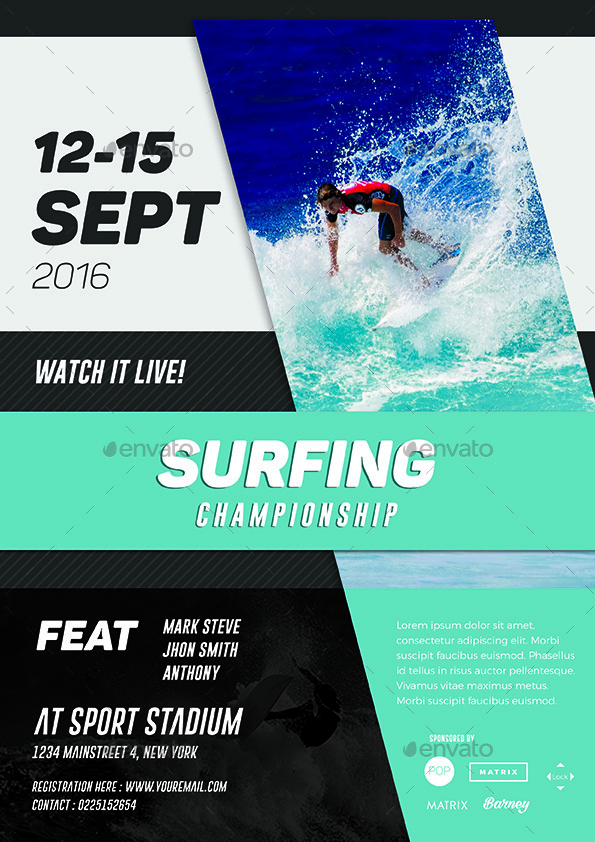 extreme sport flyer by vynetta graphicriver sports flyers
